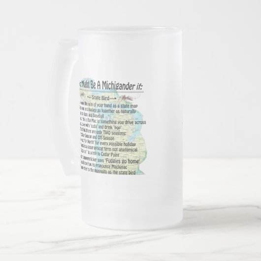 Je zou een Michigander kunnen zijn als: Matglas Bierpul (Voorkant links)