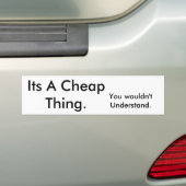 Je zou het niet begrijpen. bumpersticker (Op auto)