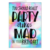 Je zou moeten feesten als MAD op je verjaardag (Voorkant)