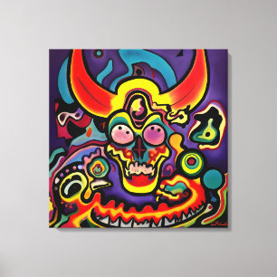 Je zou net zo goed met de duivel kunnen discussiër canvas afdruk