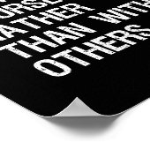 Je zou slechts met één persoon moeten concurreren: poster (Hoek)