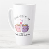 Je zult altijd mijn beste thee blijven latte mok (Linkerhoek)