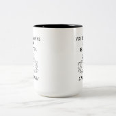 Je zult altijd mijn beste-thee grappige beste vrie tweekleurige koffiemok (Center)