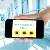 Je zult deze kanker slaan! Zonnebloemen Kaart