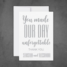 "Je zult er willen zijn" Minimalist Bewaar de datu Bedankkaart