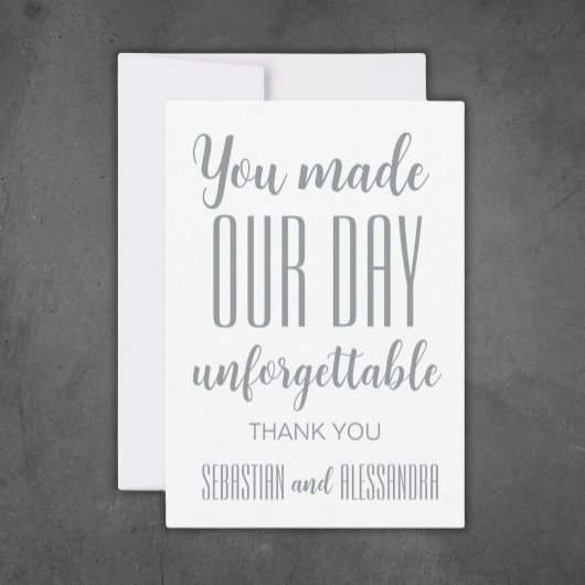 "Je zult er willen zijn" Minimalist Bewaar de datu Bedankkaart