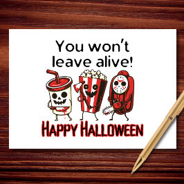 Je zult geen grappige Halloween-filmsnacks achterl Kaart