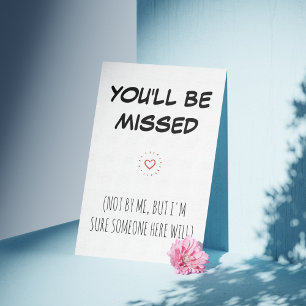Je zult gemist worden: Gepersonaliseerde collega v Bedankkaart