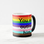 Je zult hem overleven Pride Support Ally LGBTQIA+ Magische Mok (Voorkant rechts)