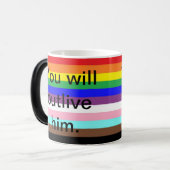 Je zult hem overleven Pride Support Ally LGBTQIA+ Magische Mok (Voorkant links)