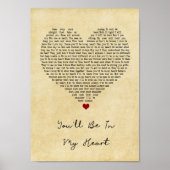 Je zult in mijn hart  hartzong lyrisch zijn poster (Voorkant)