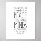 Je zult in perfecte vrede houden, Jesaja 26:3 Poster (Voorkant)