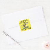 Je zult me niet leren lezen vierkante sticker (Envelop)