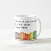 Je zult me vinden met een boek en thee Mok (Voorkant rechts)