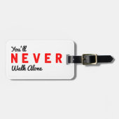 je zult nooit alleen lopen bagagelabel (Voorkant horizontaal)