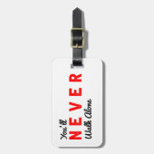 je zult nooit alleen lopen bagagelabel (Voorkant verticaal)