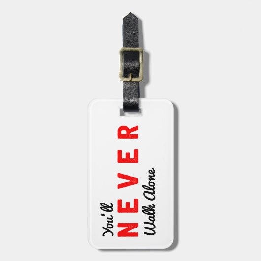 je zult nooit alleen lopen bagagelabel (Voorkant verticaal)