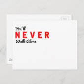 je zult nooit alleen lopen briefkaart (Voorkant / Achterkant)