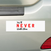 je zult nooit alleen lopen bumpersticker (Op auto)