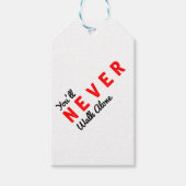 je zult nooit alleen lopen cadeaulabel (Voorkant)