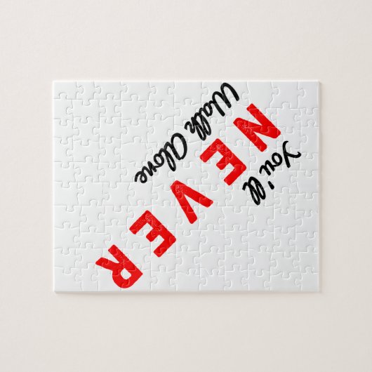 je zult nooit alleen lopen legpuzzel (Horizontaal)