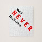 je zult nooit alleen lopen legpuzzel (Verticaal)