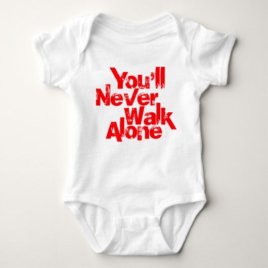 je zult nooit alleen lopen romper (Voorkant)