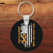 Je zult nooit alleen vechten tegen bloedkanker leu sleutelhanger (Voorkant)