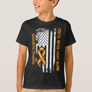 Je zult nooit alleen vechten tegen bloedkanker leu t-shirt