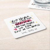 Je zult nooit begrijpen hoe dankbaar ik ben kartonnen onderzetters (Schuin)