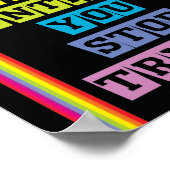 "Je zult nooit falen totdat je stopt met het probe Poster (Hoek)