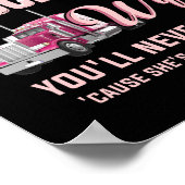 Je zult nooit winnen met een trucker vrouw. poster (Hoek)