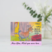 Je zult snel van me horen! briefkaart (Staand voorkant)