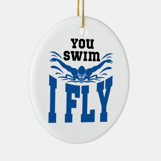 Je zwemt vlinder die ik vlieg keramisch ornament (Rechts)