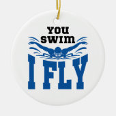 Je zwemt vlinder die ik vlieg keramisch ornament (Voorkant)