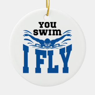 Je zwemt vlinder die ik vlieg keramisch ornament