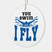 Je zwemt vlinder die ik vlieg keramisch ornament (Links)