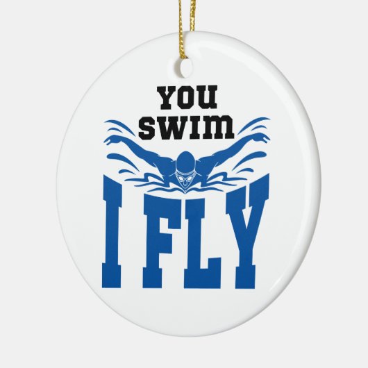 Je zwemt vlinder die ik vlieg keramisch ornament (Links)
