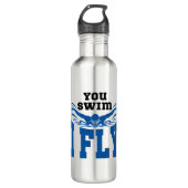 Je zwemt vlinder die ik vlieg waterfles  (Voorkant)