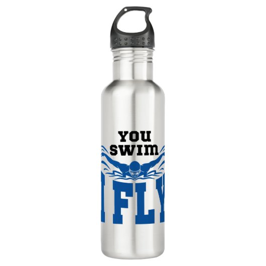 Je zwemt vlinder die ik vlieg waterfles  (Voorkant)