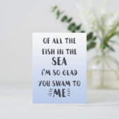 Je zwom naar me - Romantische Quote Briefkaart (Staand voorkant)