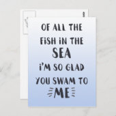 Je zwom naar me - Romantische Quote Briefkaart (Voorkant / Achterkant)