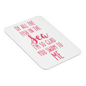 Je zwom tegen me - Roze Romantische Quote Magnet Magneet (Rechterzijde)