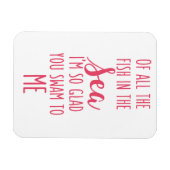 Je zwom tegen me - Roze Romantische Quote Magnet Magneet (Horizontaal)