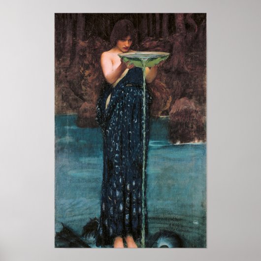 Jealous Circe, 1892 door John William Waterhouse Poster (Voorkant)