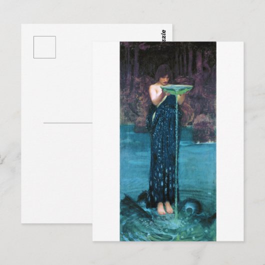 Jealous Circe, John William Waterhouse Briefkaart (Voorkant / Achterkant)