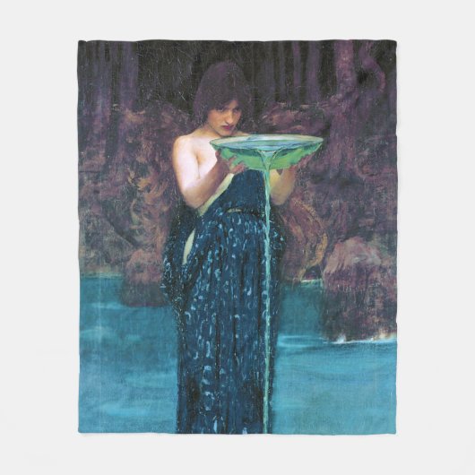 Jealous Circe, John William Waterhouse Fleece Deken (Voorkant)