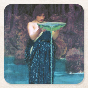 Jealous Circe, John William Waterhouse Kartonnen Onderzetters
