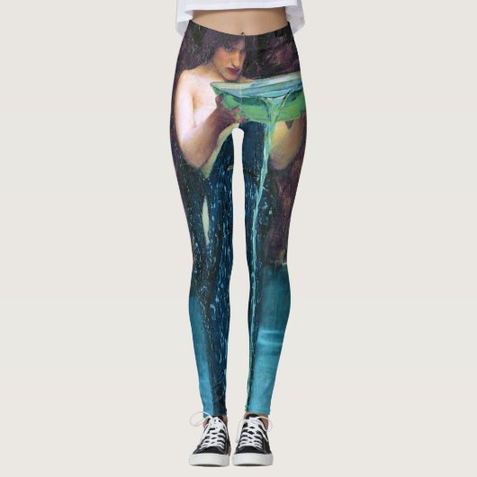 Jealous Circe, John William Waterhouse Leggings (Voorkant)