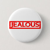 Jealous Stamp Ronde Button 5,7 Cm (Voorkant)